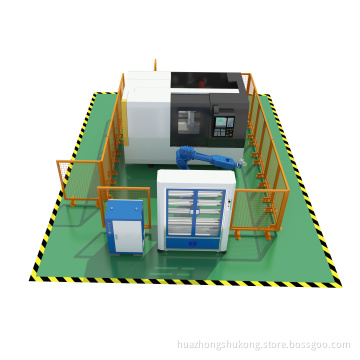 Automatic processing unit for automatic feeding processing unloading inspection and storage of CNC machine tools